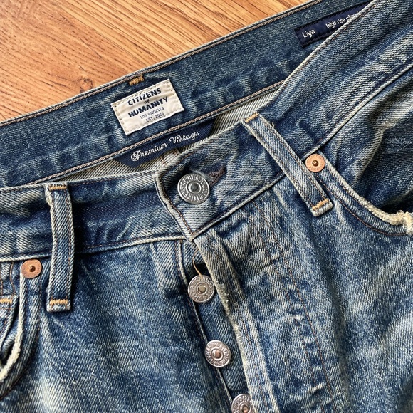 Citizens of humanity liya high rise classic fit crop jeans size 25 - Picture 3 of 7